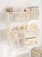 Door wall storage rack on the bedside bedside bed hanging wall hanging basket dormitory storage basket student without hole punching