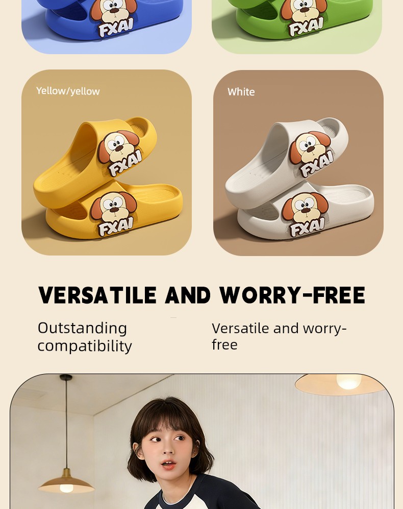 Summer Household Bathroom Bath Outwear Kids Slippers — 10
