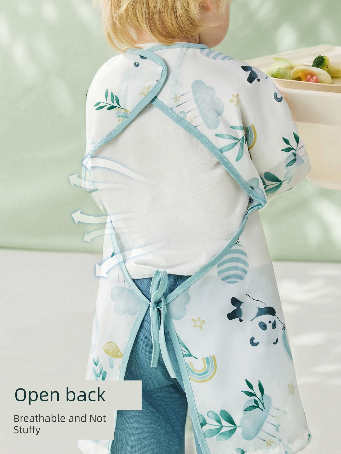 European-Style All-In-One Dining Chair Cover, Baby Feeding Bib, Infant Food Bib, Waterproof and Stain-Resistant Children's Apron — 4