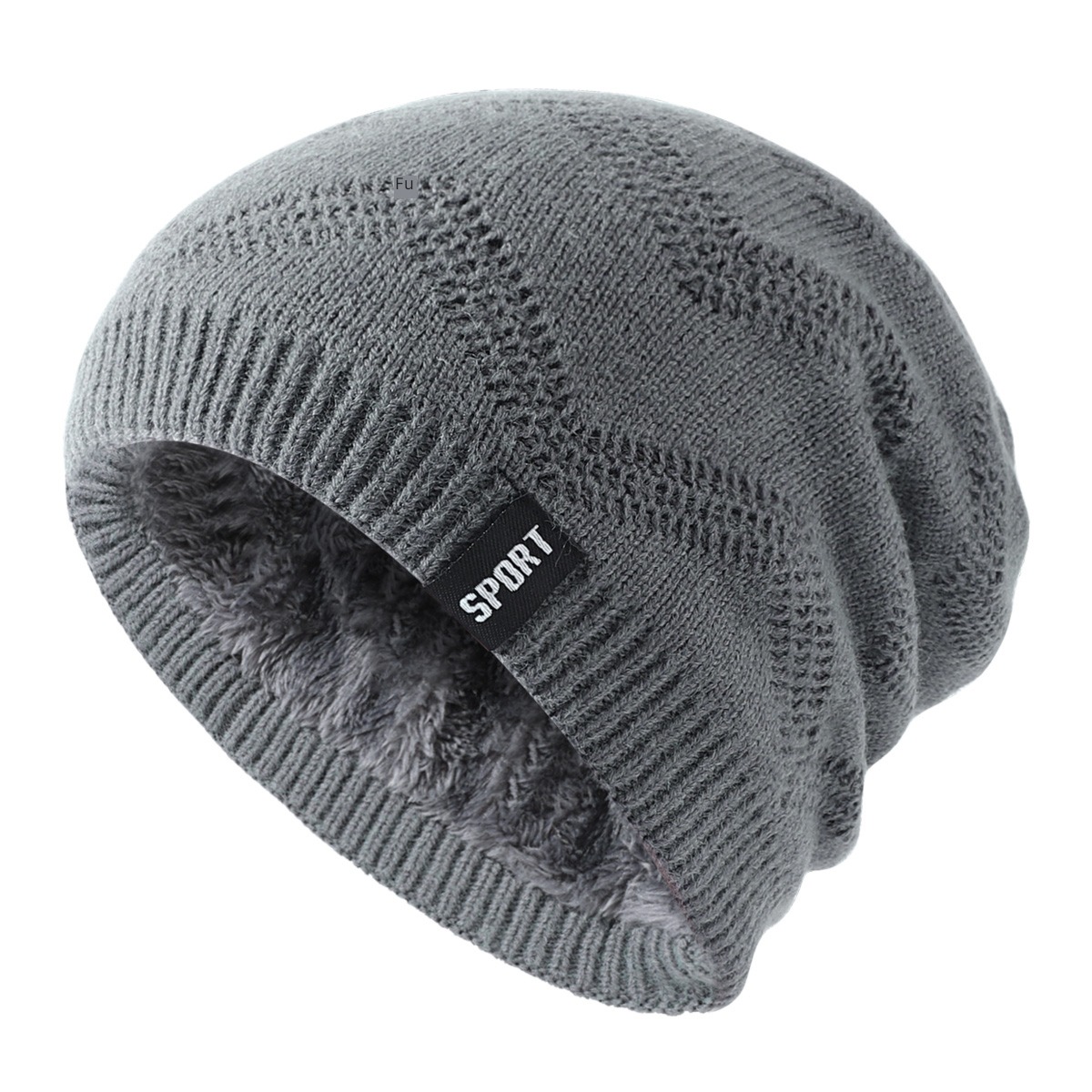 Autumn and winter man double-deck Plush thickening outdoors Hat