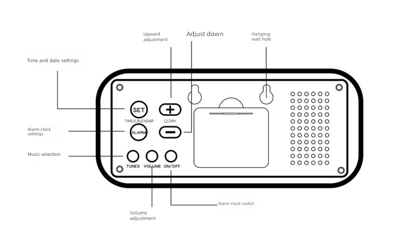 Three each Simple style LCD a living room desktop Electronics Clock