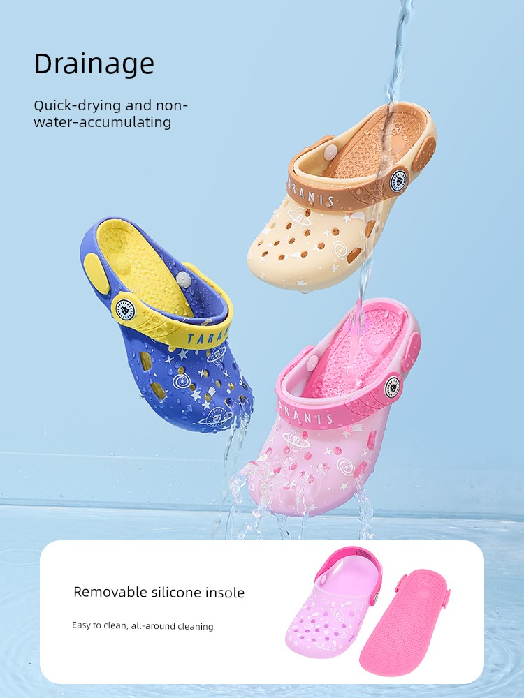 Tyrannis Children's Clogs Are Soft and Comfortable, Quick-Drying, Odor-Resistant, and Suitable for Both Boys and Girls for Beach and Seaside Use