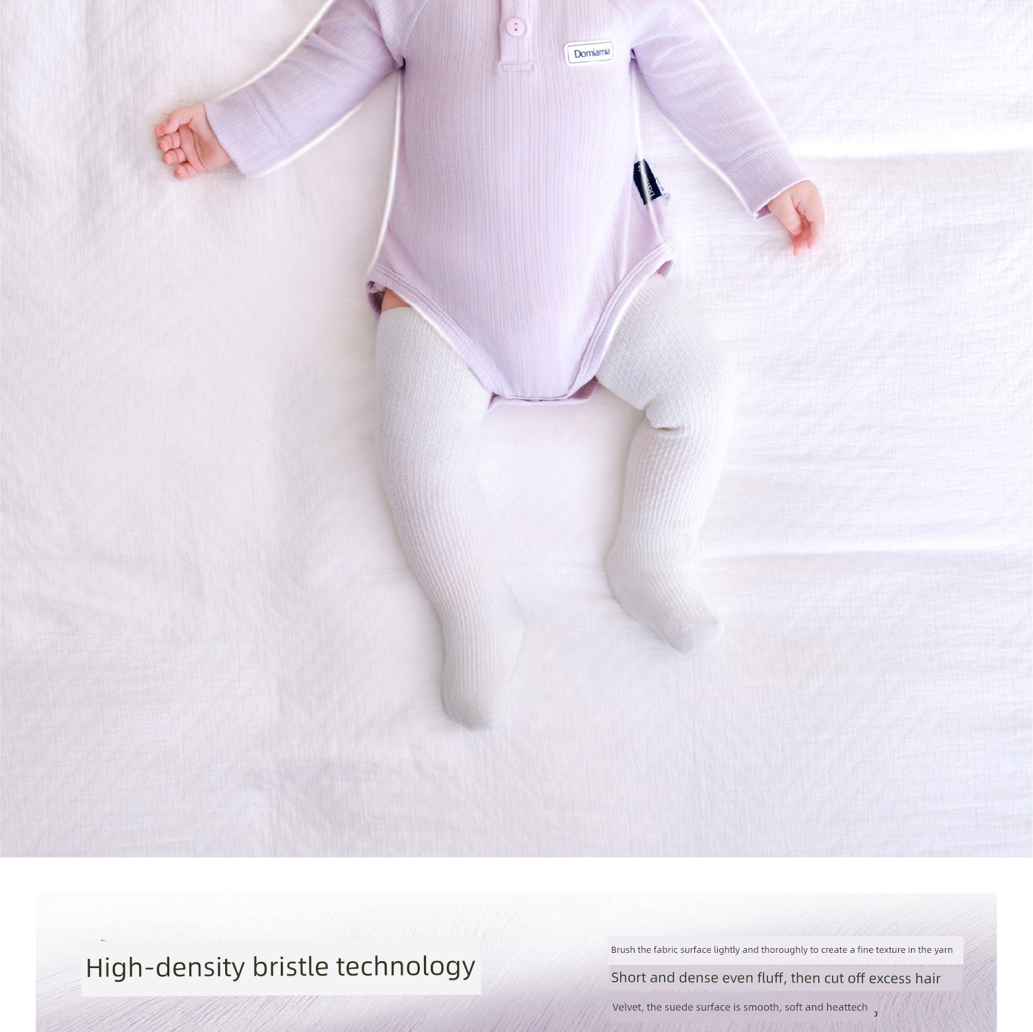 Domiamia Bamboo Soft Baby Wool Romper Newborn Clothes Baby Home Autumn Winter Belly-Protecting Jumpsuit — 24