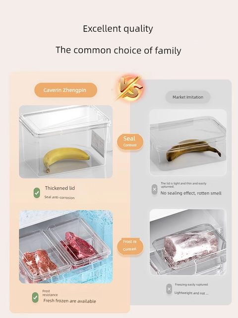Refrigerator storage box Food grade freshness box Kitchen vegetable dumplings sorting tool special egg storage box for freezing