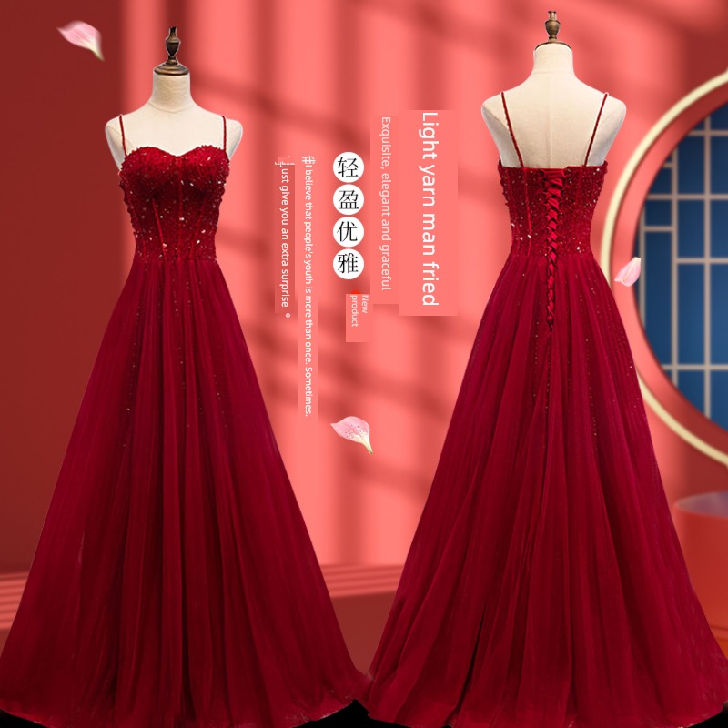 birthday party host show party longuette Evening dress