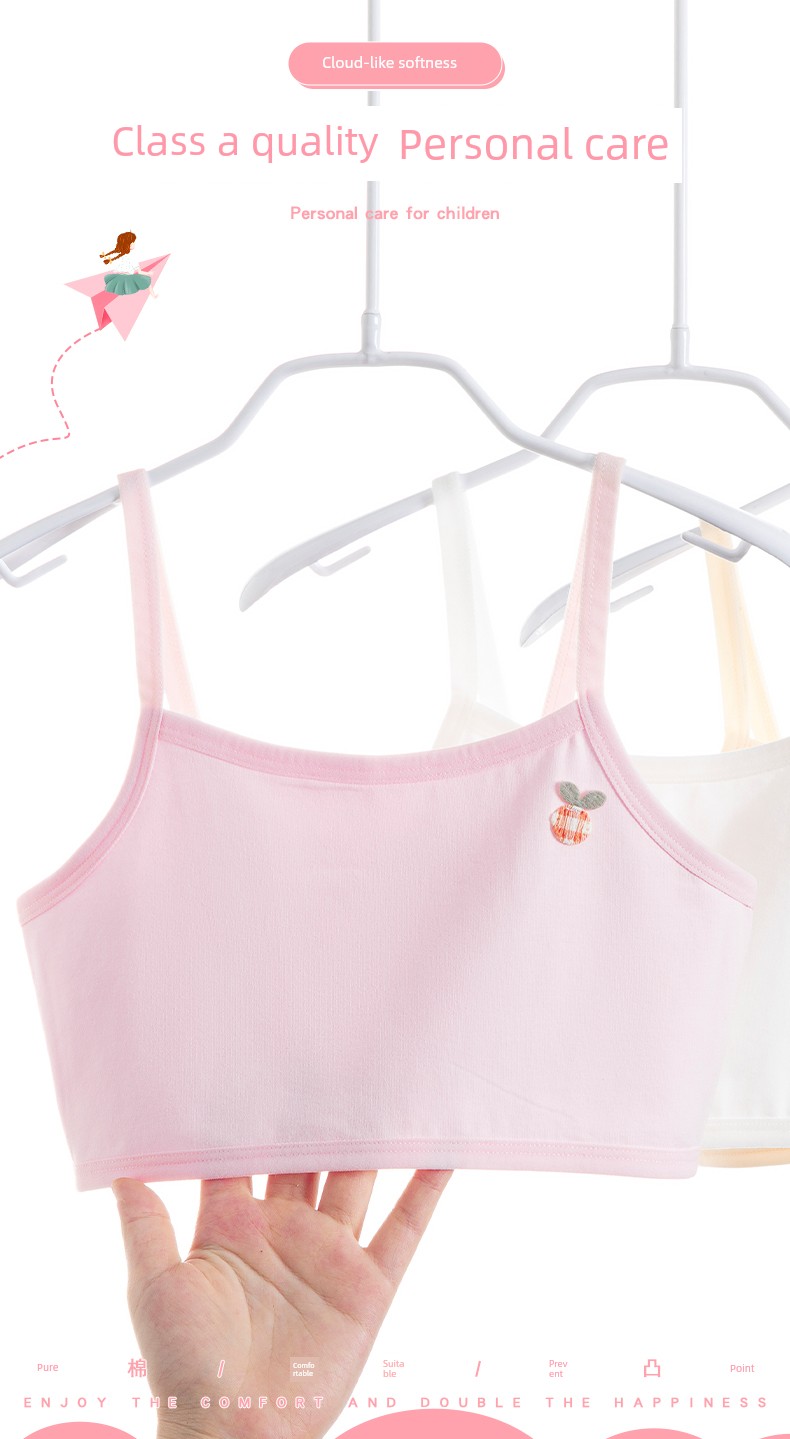 Girls' Underwear for 12-Year-Old Children in the Developmental Stage, Thin Cotton Bra for Young Girls, Elementary School Students' First Stage Children's — 2