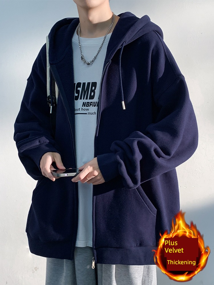 Hip hop winter Ruffian handsome Men's style leisure time Hooded Sweater