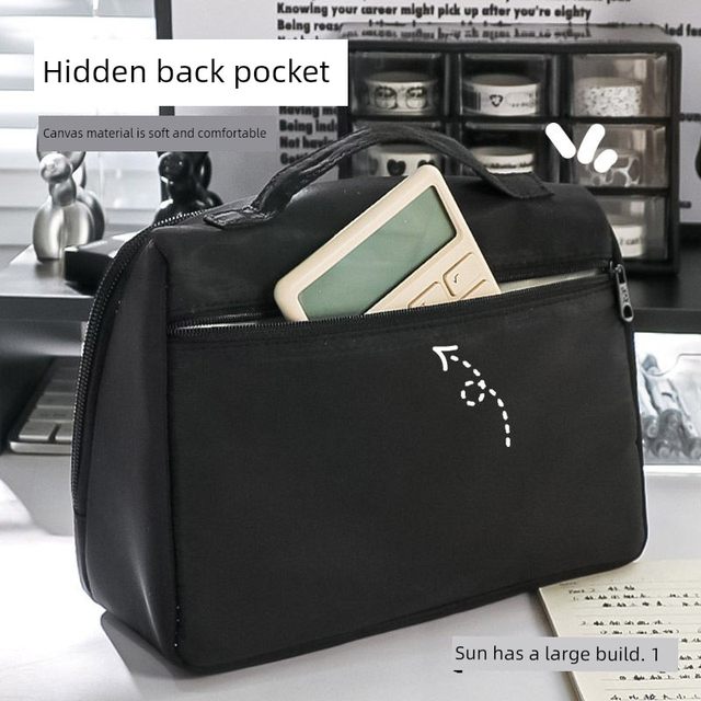 Sentimental pencil bag in dirty-resistant female junior high school men's pencil bag vertical standing cartoon high-value storage bag stationery box
