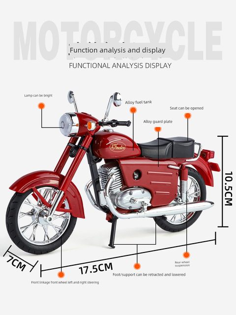 1 10 alloy vintage happiness 250 motorcycle collection ornaments simulation sound and light nostalgia rural motorcycle gift men