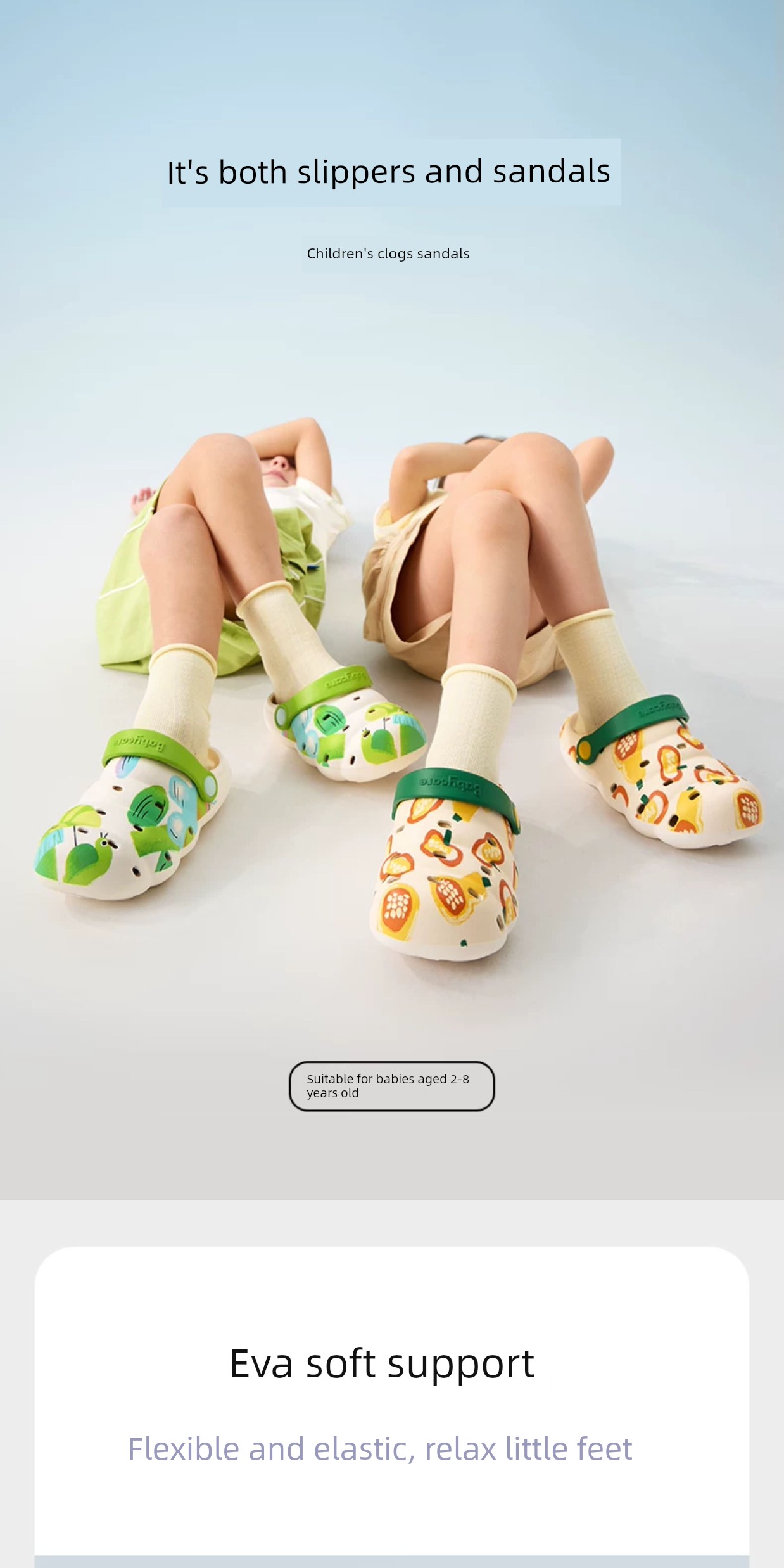 Babycare Winter Fleece-lined Home Children's Hole Shoes — 2