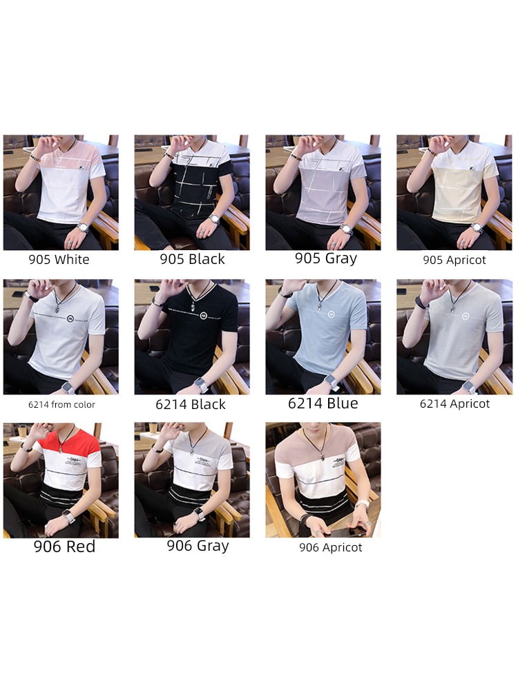 Ice feeling man V-neck breathable Absorb sweat Body Short sleeve T-shirt