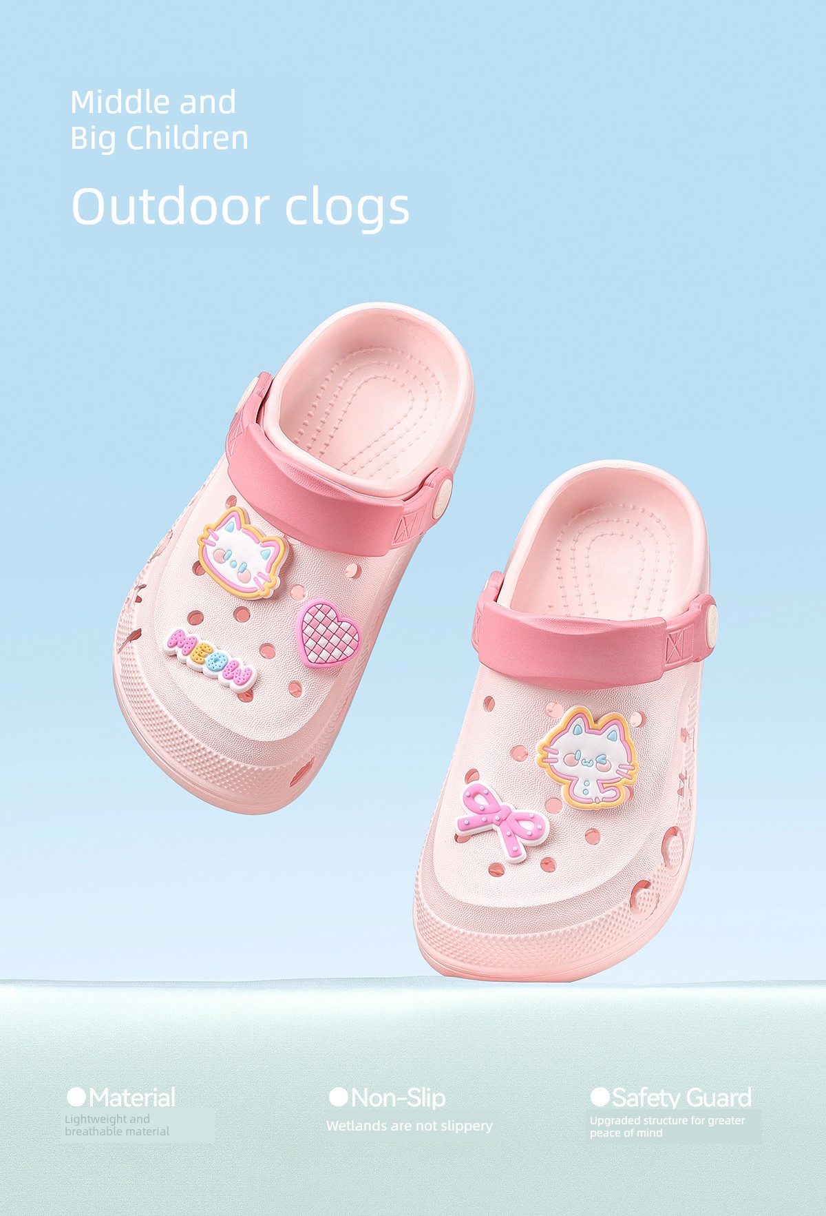 Happy Mary Outdoor Children's Sandals for Girls, Summer Soft Beach Shoes, Boys' Slippers for Older Kids — 1