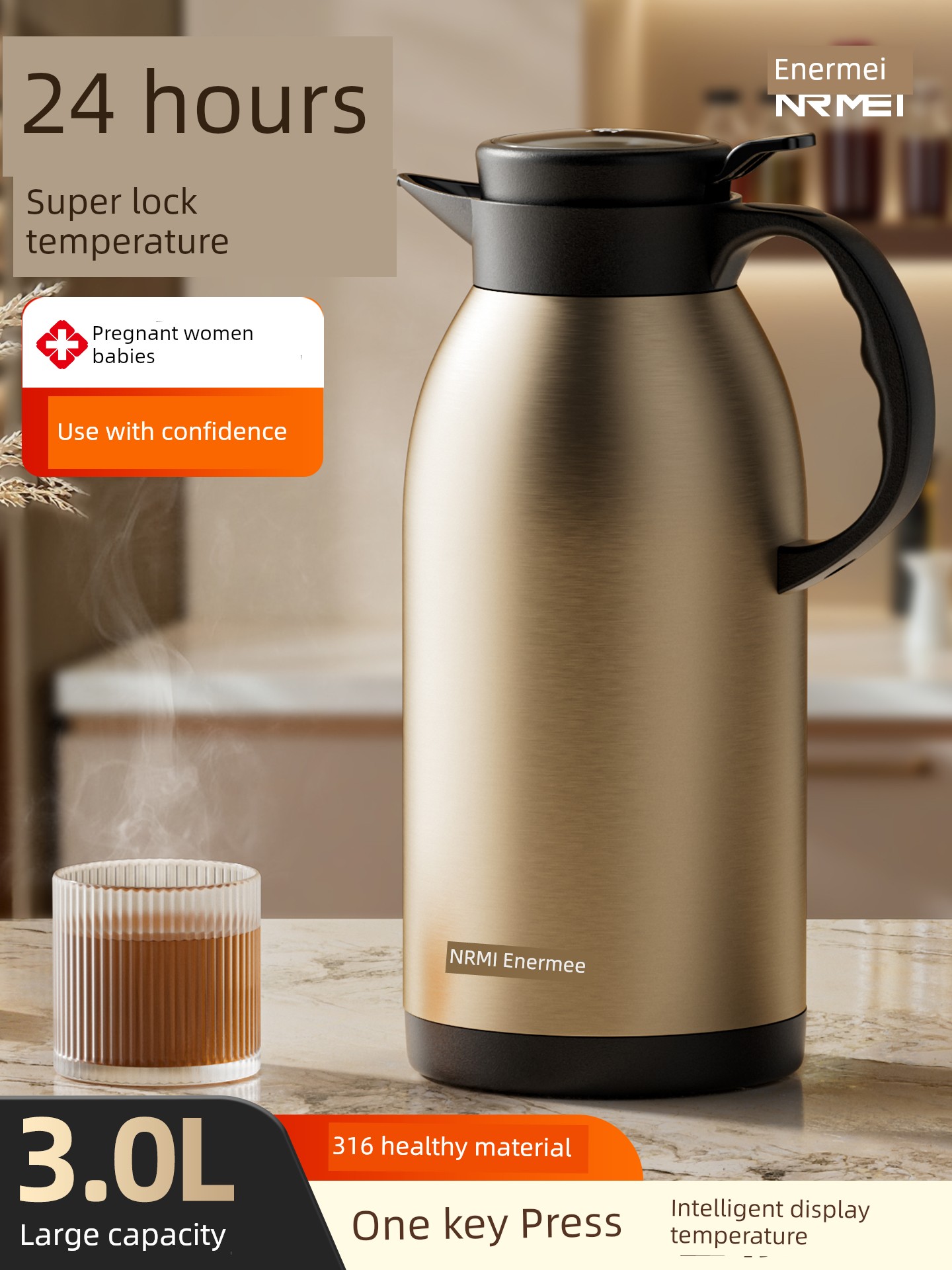 German High-Grade 316 Stainless Steel Kettle Thermal Pot