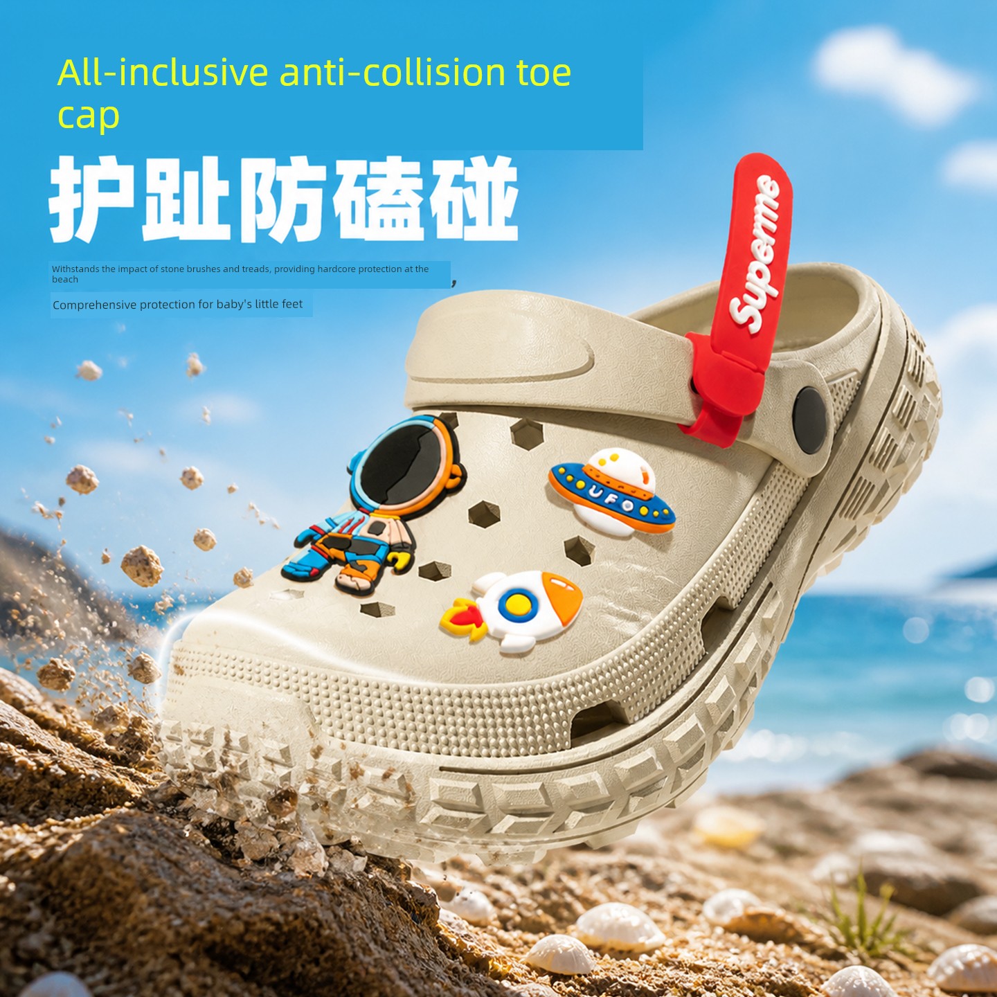 Lidani Children's Slippers Boys' Clogs 2026 New Summer Big Kids Non-Slip Beach Boys' Closed-Toe Sandals — 2
