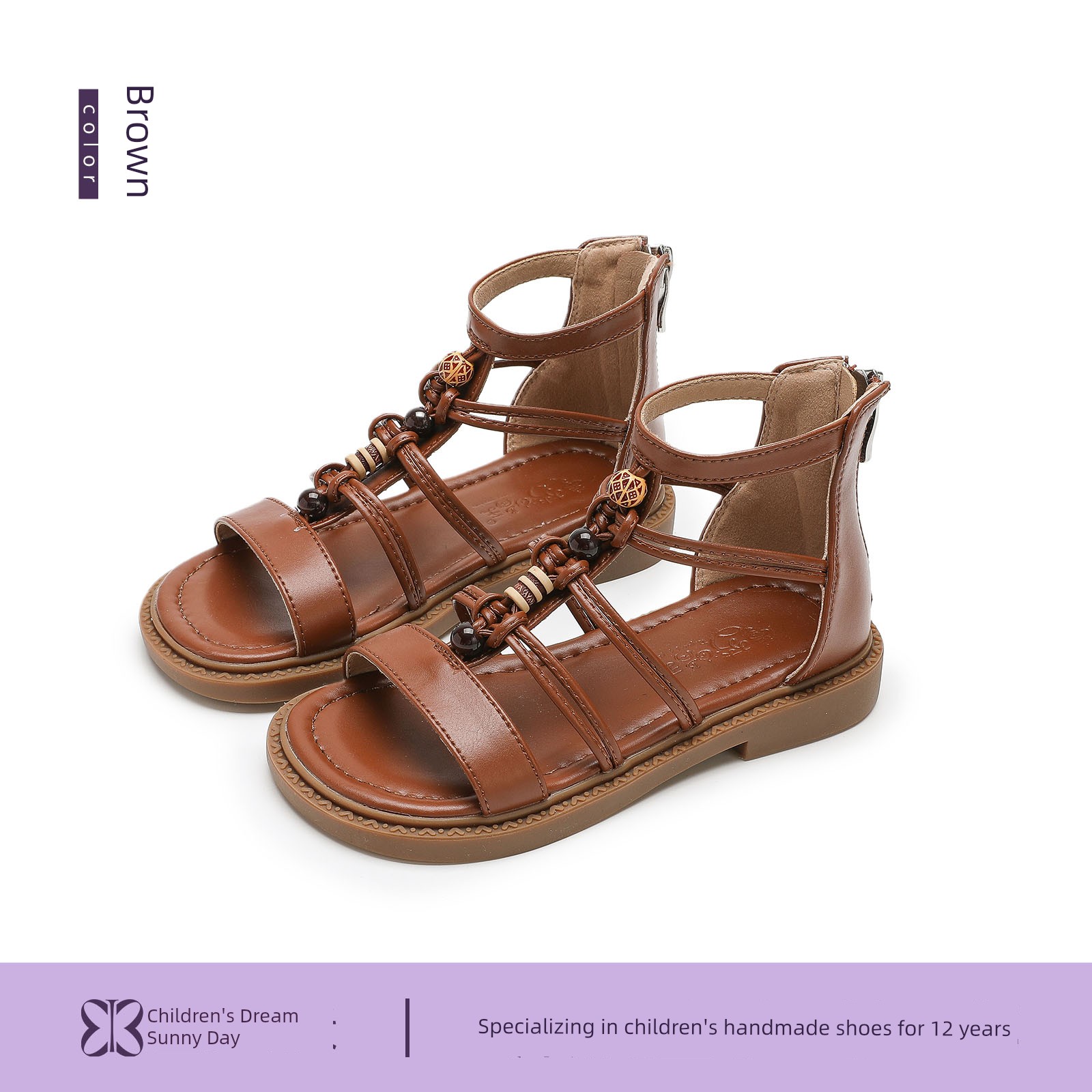 Girls' Sandals, Kidsren's Roman Shoes, 2026 New Models, Soft-Soled Shoes for Middle and Large Kidsren, Summer Shoes for Girls, Summer Shoes for Girls — 5
