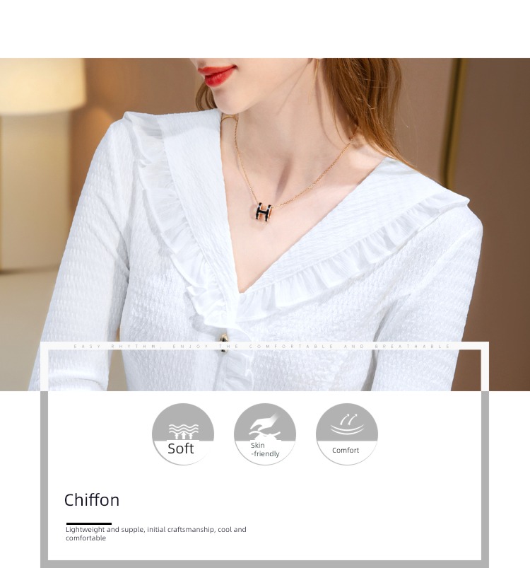 Dan language Advanced sense unique Well done! Long sleeve Undershirt