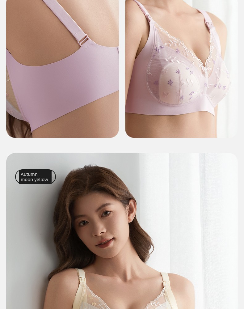 [Clearance] 129.9 Choose Any 2 Pieces October Crystal Maternity Nursing Bra Plus Size Breathable Postpartum Bra — 9