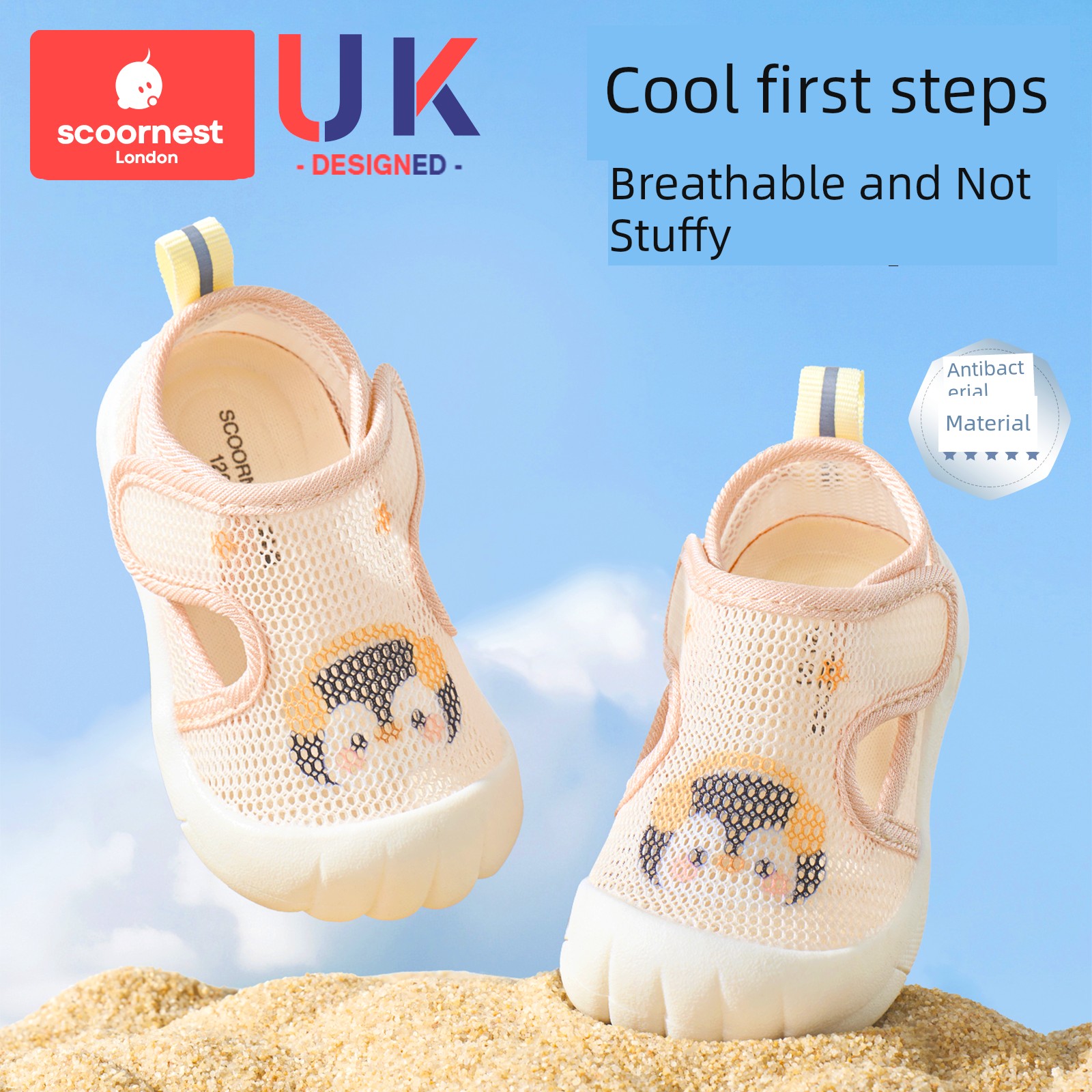 Kechao Baby Summer Sandals, Boys' Toddler Shoes, Indoor Non-Slip Baby Shoes, Soft-Soled Baby Mesh Shoes for Girls