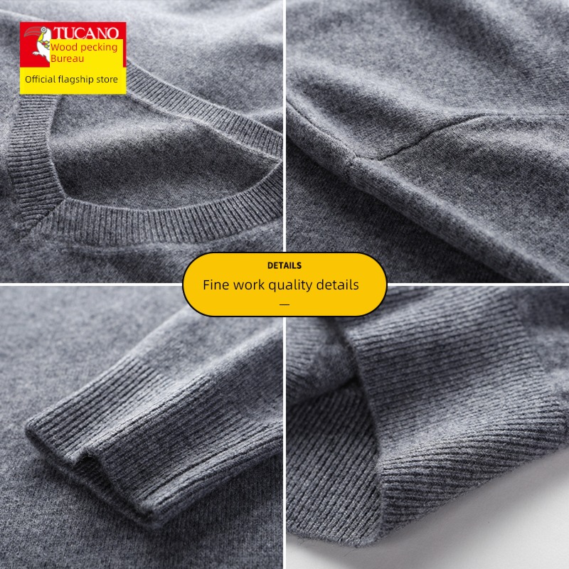 Woodpecker V-neck Korean version trend leisure time cardigan