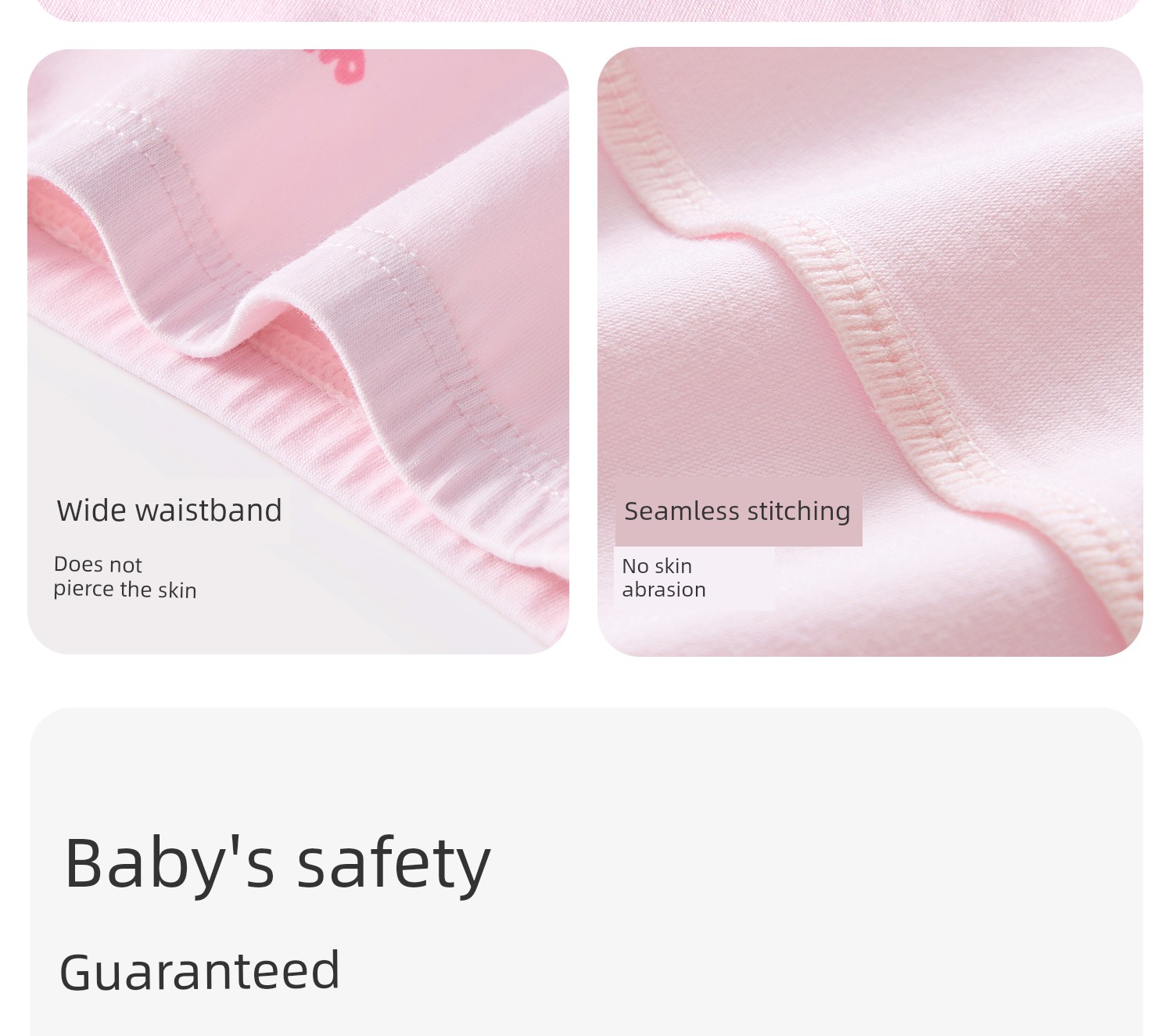 Children's Underwear for Girls, Pure Cotton, Class A, Baby-Sized, Full Flat Four-Corner Style, Suitable for Medium and Large Kids, Does Not Pinch the — 55