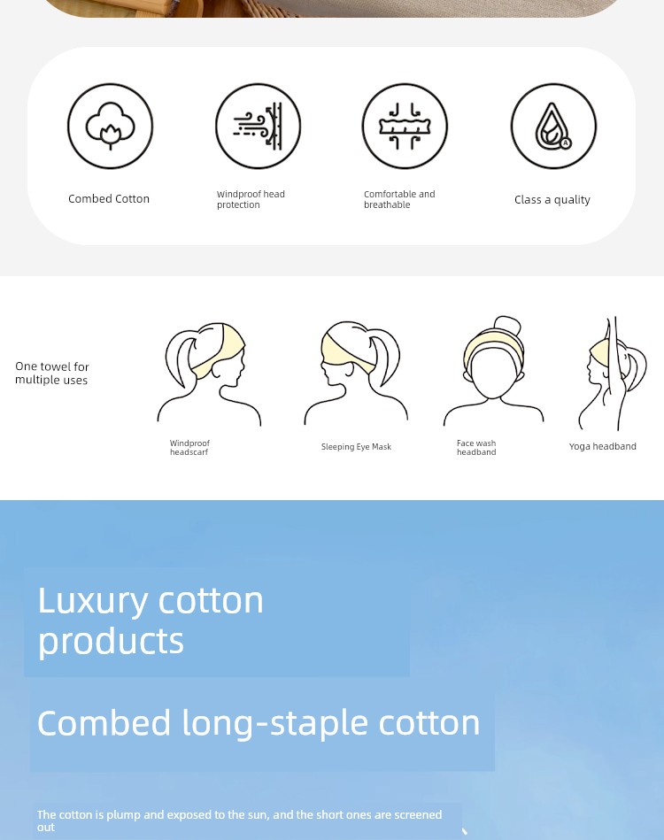 Pure Cotton Postpartum Headband for Mothers, Windproof and Warm, Breathable Headscarf for Forehead Protection, Suitable for All Seasons — 3