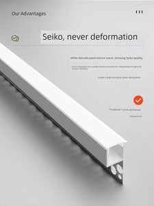 Double Eyelid Linear Lamp Upward Luminous Ceiling Line Light Living Room Lamp with Bedroom Side Luminous Aluminum Slot L