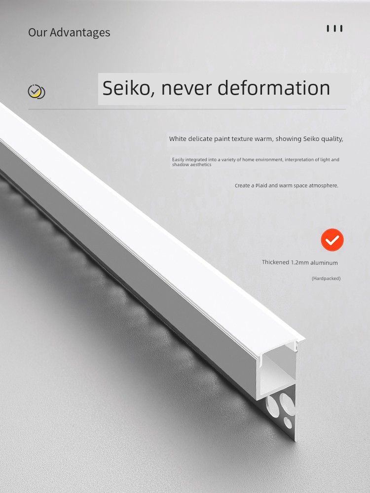 Double Eyelid Linear Lamp Upward Luminous Ceiling Line Light Living Room Lamp with Bedroom Side Luminous Aluminum Slot Linear Lamp Slot