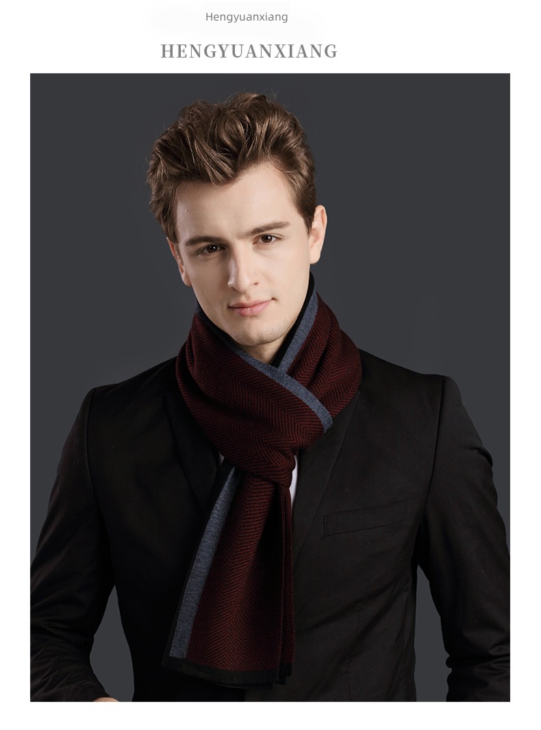 hyz  wool man Autumn and winter business affairs scarf