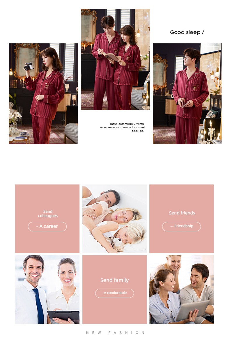 female Ice silk Benmingnian newly-married marry lovers pajamas