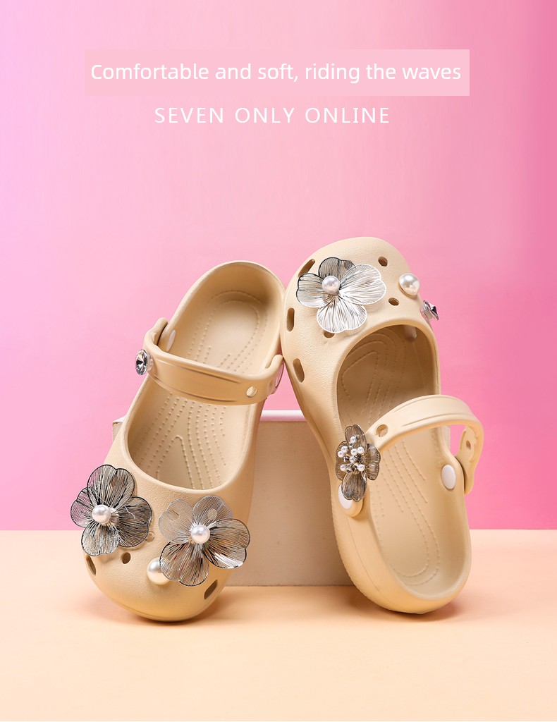Children's Clogs Ballet Dance Shoes Girls' Slippers Girls' Sandals 2026 Summer New Style Sandals for Big Kids Beach Shoes — 1