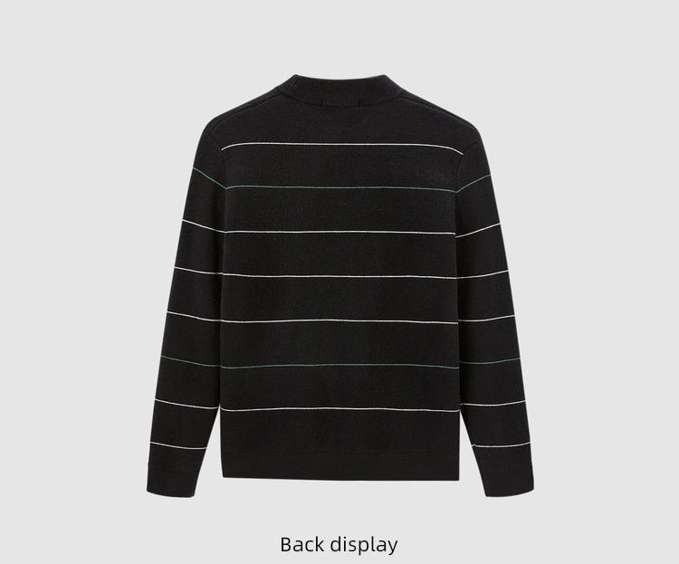 HLA Round neck Pinstripe soft Long sleeve Sweater
