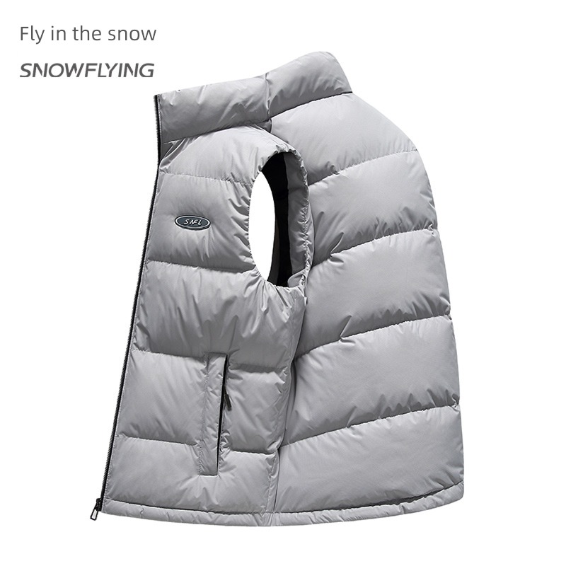 snow flying Autumn and winter business affairs fashion man down Vest
