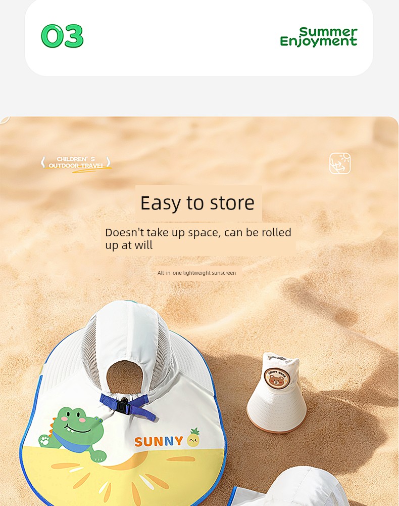 Children's Sun Protection Hat, Baby Sun Hat, Summer Thin Style, Girls' and Boys' Sun Hat, Boys' and Girls' Bucket Hat — 12