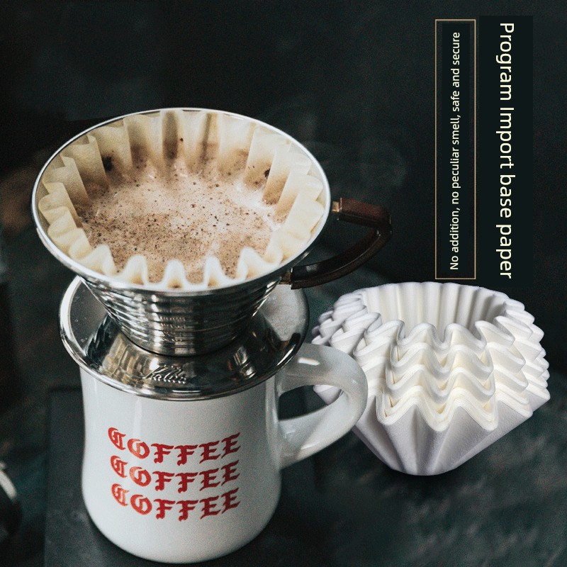 碗型手衝咖啡濾紙蛋糕杯濾紙滴漏式濾杯美式咖啡機過濾紙 京適品牌 155185mm 白色 50100片裝