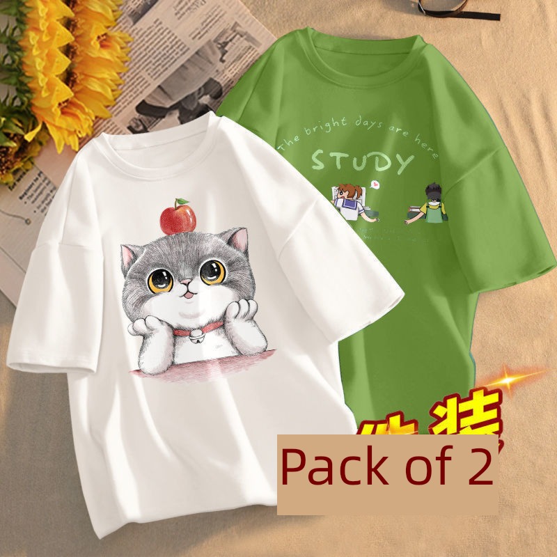 Internet celebrity summer wear The new printing jacket ins Short sleeve T-shirt