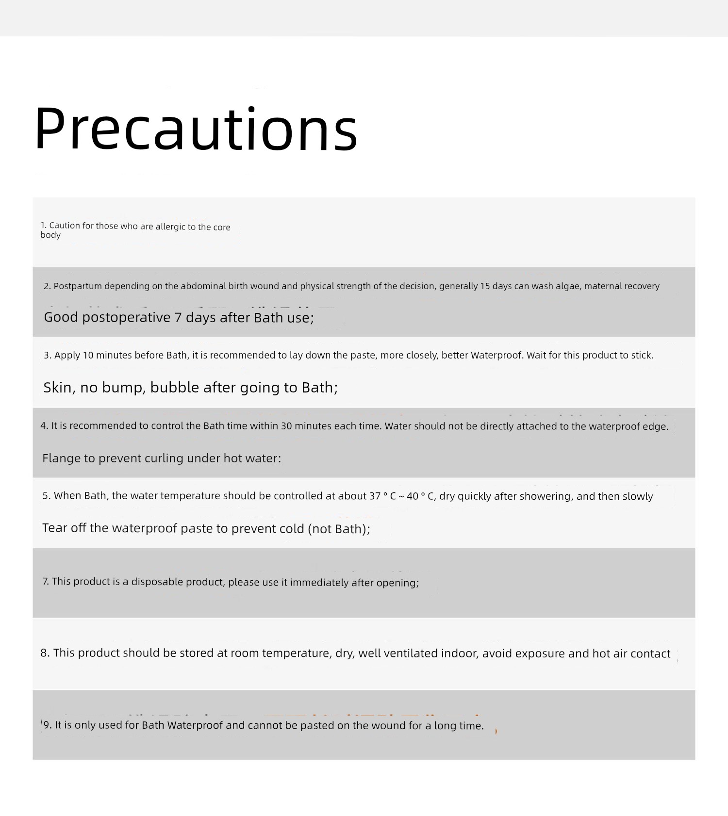 Wow Love Cesarean Section Bath Waterproof Paste Caesarean Section Ladieswear Postpartum Only Screen Protector Waterproof Independent Convenient Large Size — 21