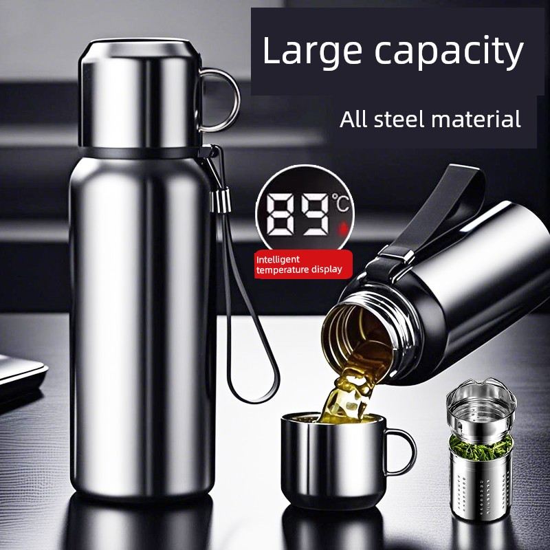 Japanese Imported 2026 New Model 316 Stainless Steel Thermos Cup for Men, Large Capacity, Portable Outdoor High-End Water Bottle for Tea and Water