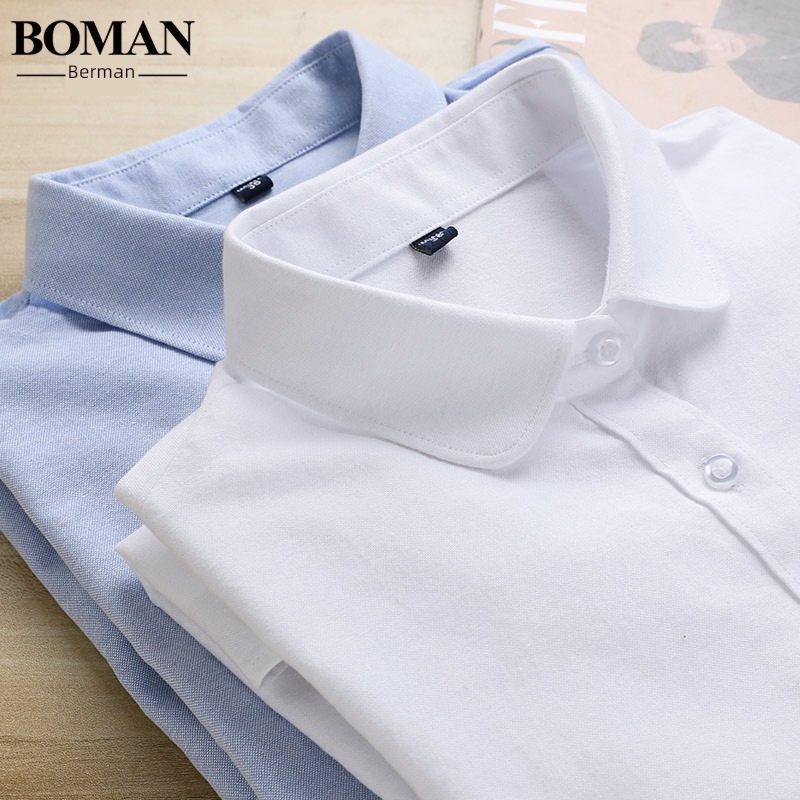 JK Long sleeve oxford Academic atmosphere uniform white shirt