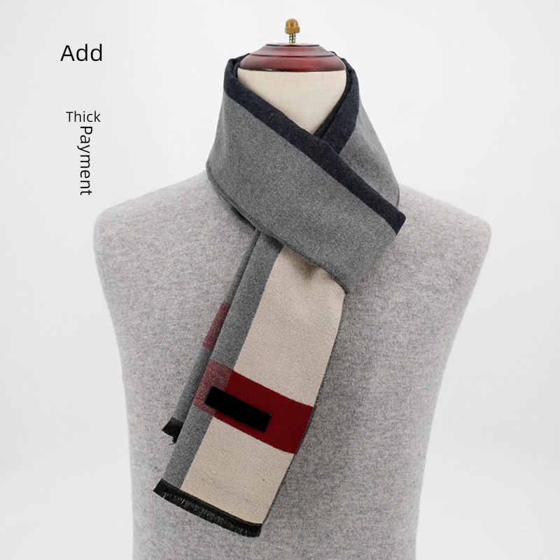 Europe Kavi man Autumn and winter thickening Business Edition scarf