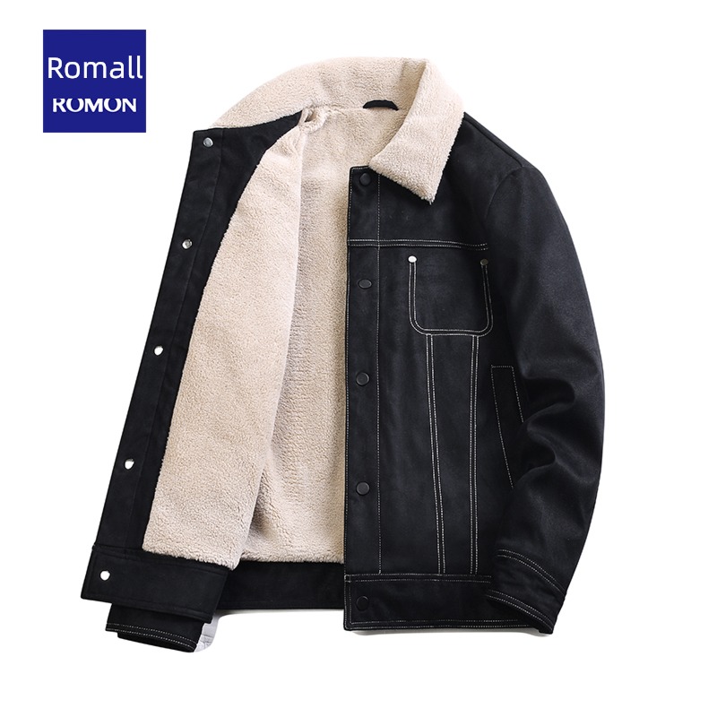 Romon Autumn and winter leisure time Lapel keep warm Jacket loose coat