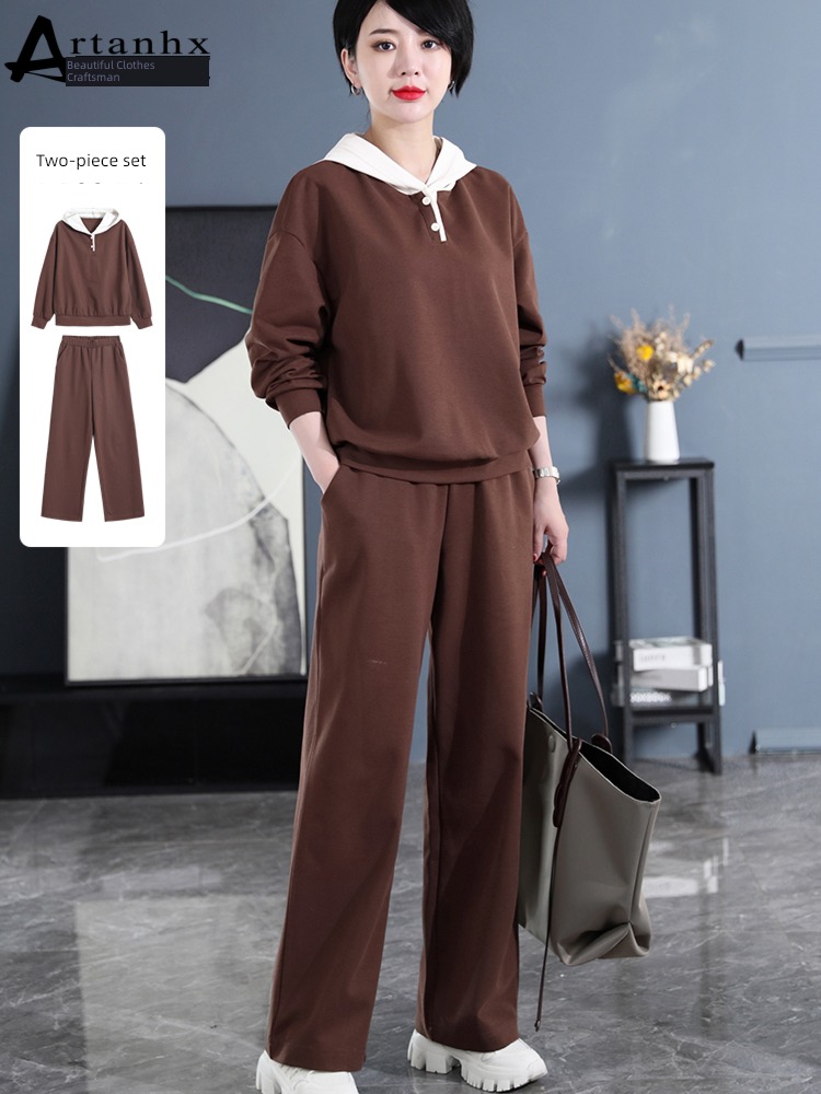 spring Straight pants ma'am Athletic Wear Sweater suit