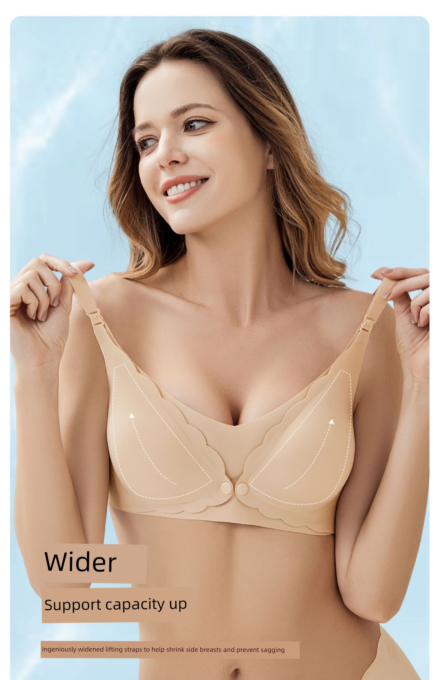 Jingqi Front-Button Maternity Bra for Large Busts and Plus Sizes, Specially Designed for Pregnancy and Postpartum Nursing, Anti-Sagging — 10