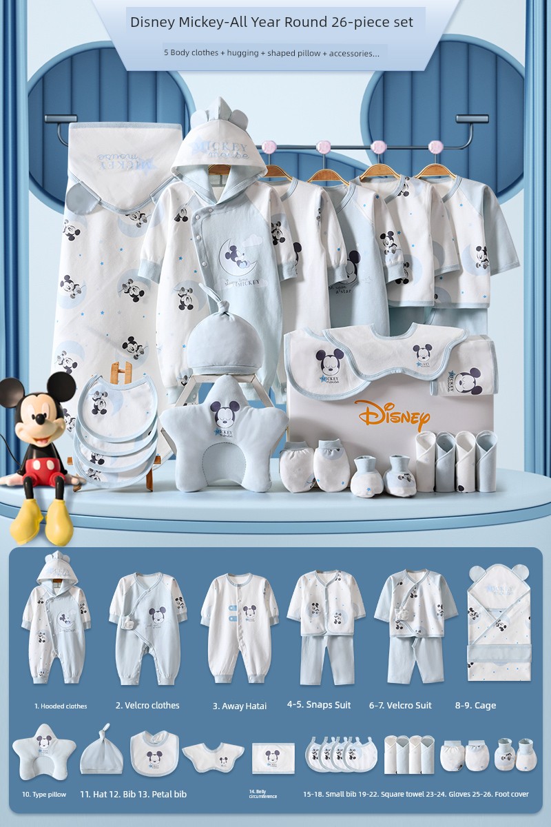 Disney Baby Clothes Gift Box, Newborn Baby Gift, High-End Practical Gift Set for Meeting the Baby — 3