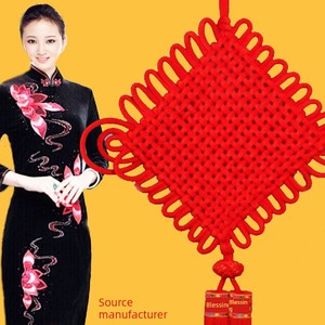 Manufacturer of Large Velvet Chinese Knots for New House Decoration, Chinese New Year Hanging Ornaments, Fortune Charact