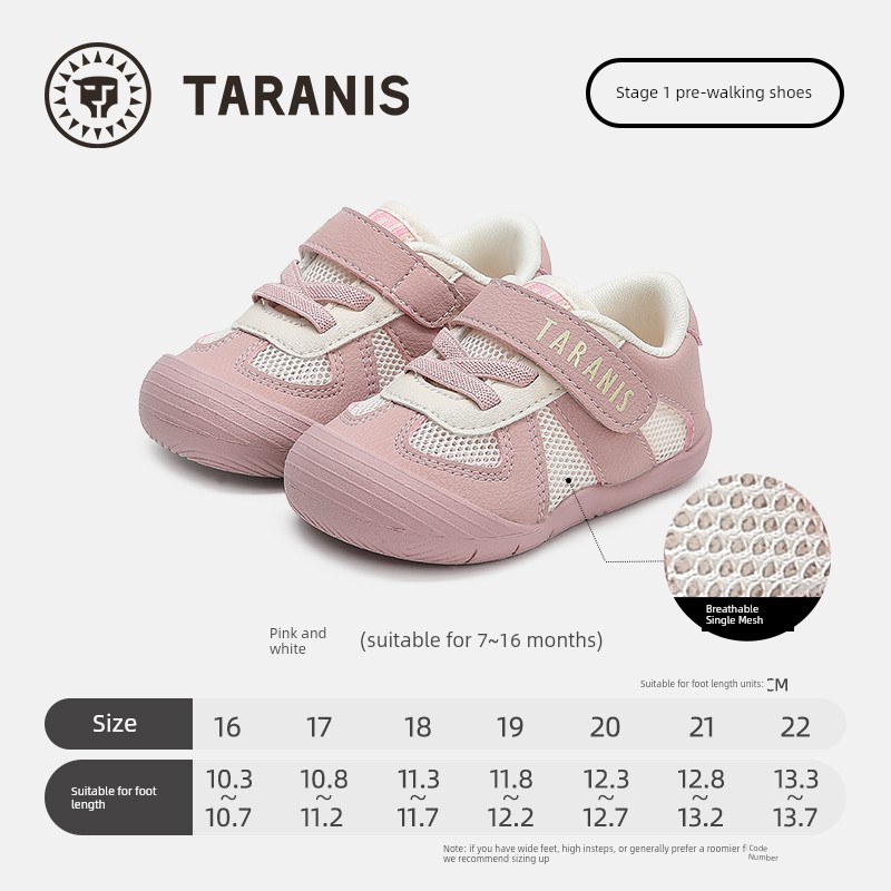 Tyrannis Children's Shoes 101 Step-Pre-Walking Shoes for Boys, Soft-Soled Newborn Shoes for Girls, Breathable and Comfortable Infant Shoes — 4