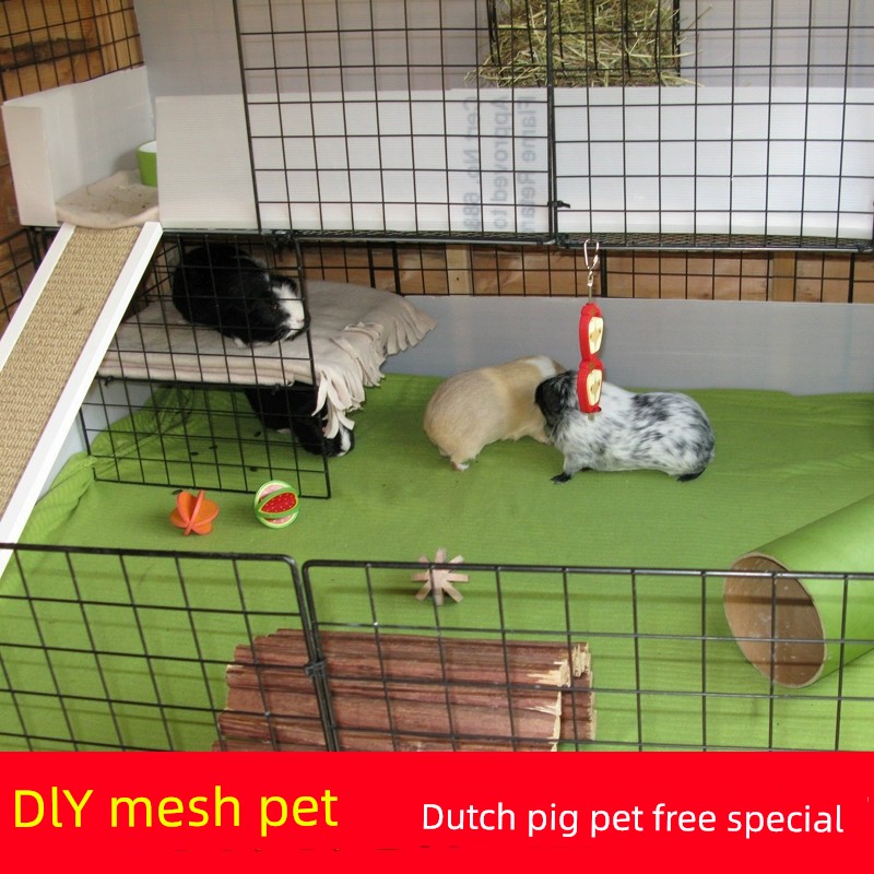 荷蘭豬籠子豚鼠DIY網片雙層別墅天竺鼠專用防噴尿寵物兔子籠大號 (7.4折)
