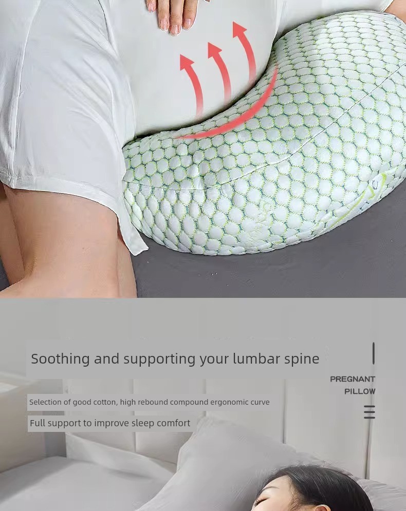 Summer Cool Removable and Washable Pregnancy Pillow Refreshing Non-Stick Pregnant Women Side Sleeping Belly Support Waist Cushion Sleep during Pregnancy — 29