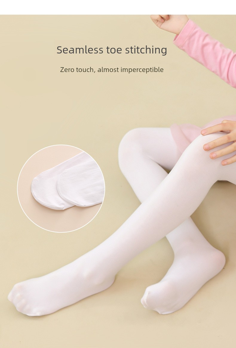 Fleece-lined Thickened Leggings White Spring & Fall Dance Pantyhose — 8
