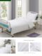 Hospital medical clinic health center bed sheets and quilt covers three-piece set white and blue single-person nursing bed sheet supplies