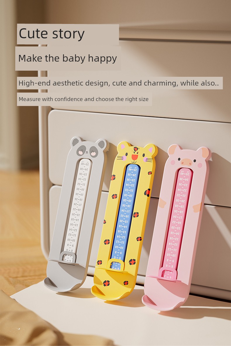 Baby Foot Measurer, Children's Accurate Foot Length Measuring Device, Infant Shoe Size Measuring Ruler, Kids' Home Shoe Measuring Tool — 10
